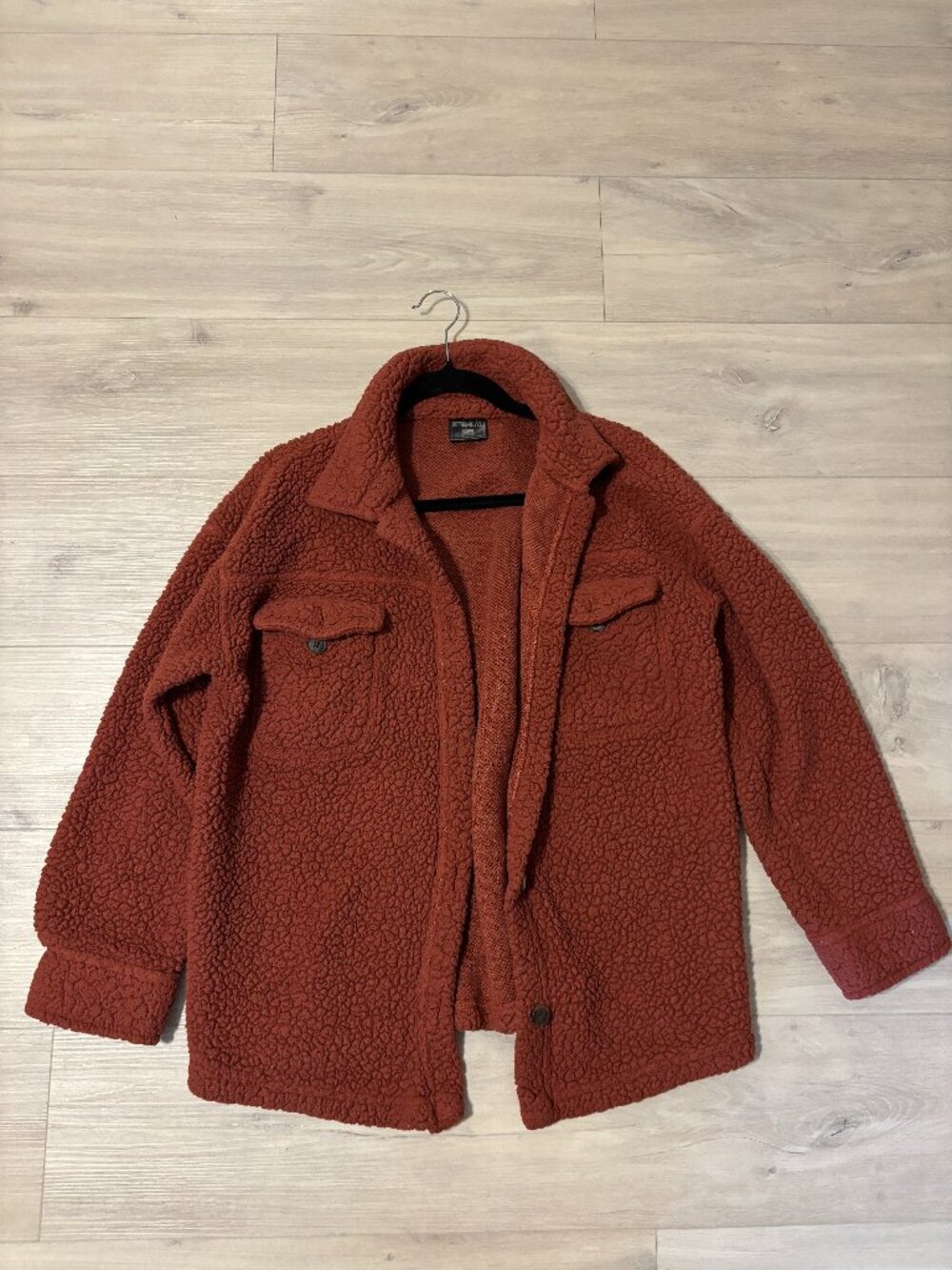 32 Degrees Sherpa Fleece Button Front Shacket Jacket